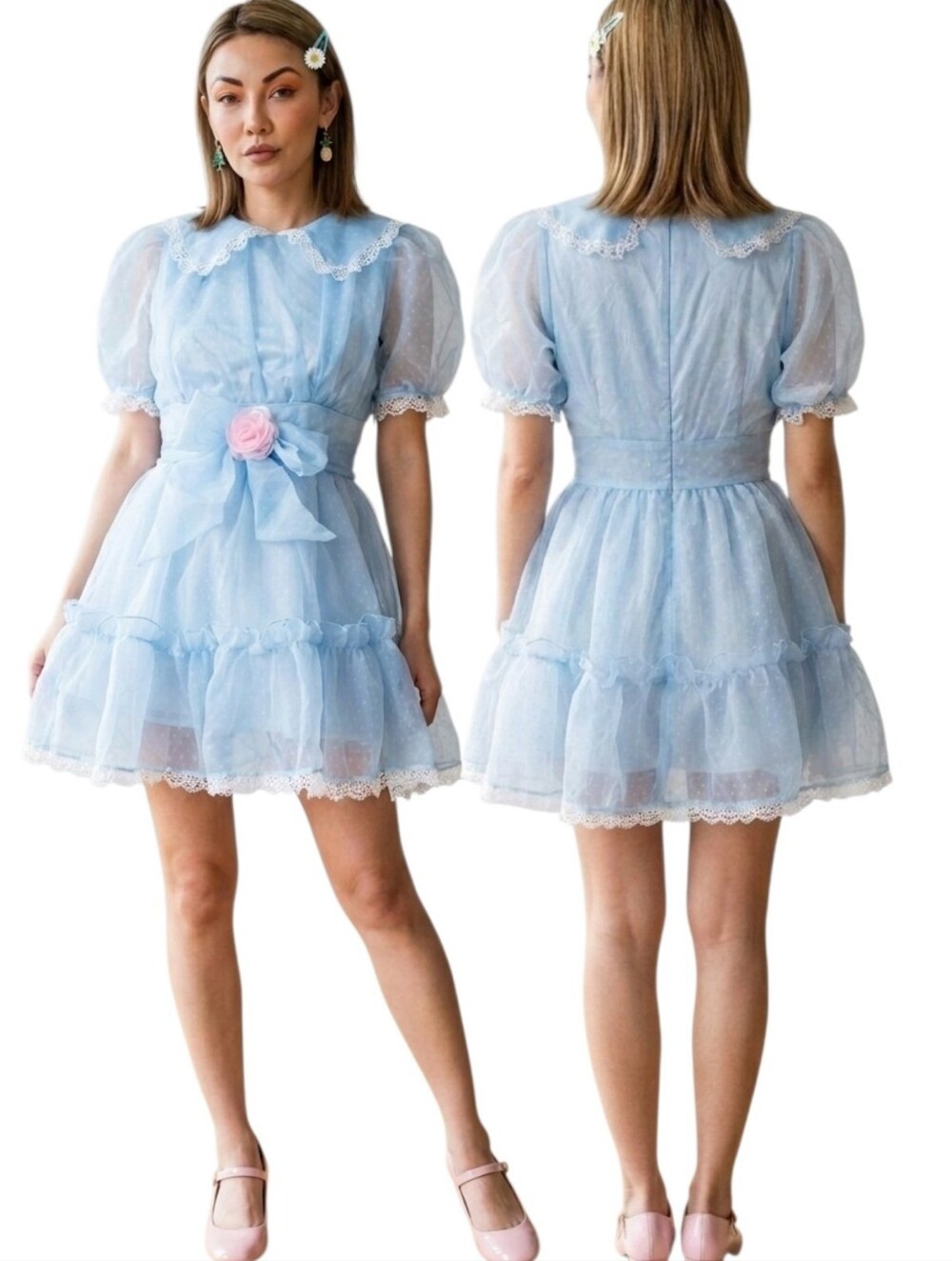 DOLLS KILL Trickz N Treatz The Shining Creepy Girl Dress - Size S